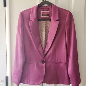 Women's Scotch Soda Starwatcher Pink Purple Satin Blazer XS One Button Lapel